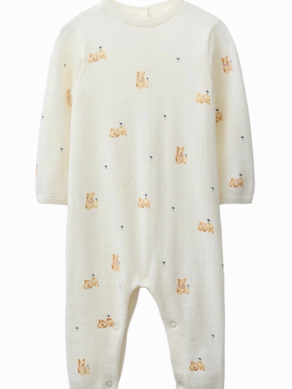 100% Merino Wool Bears Long Jumpsuit!
